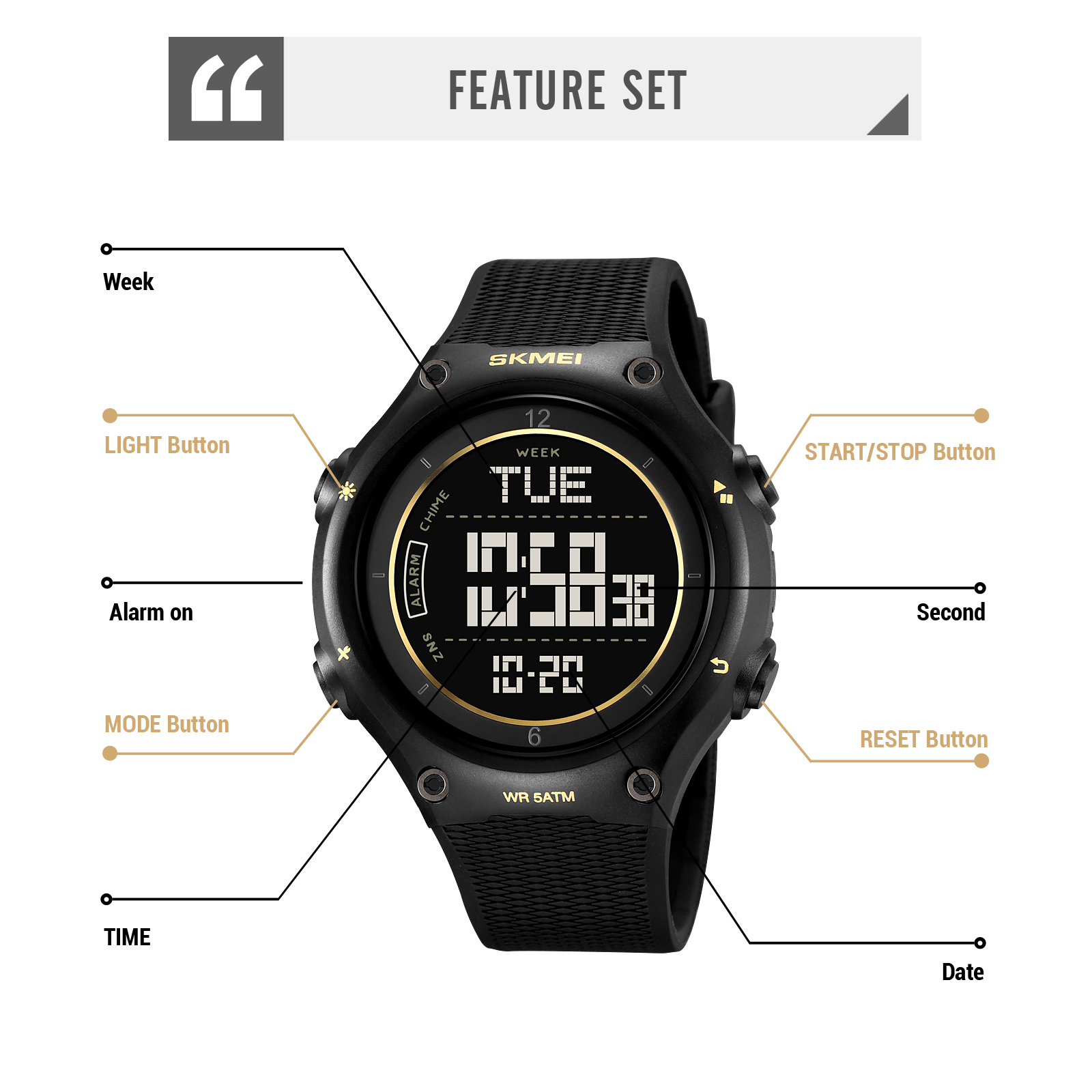 SKMEI 2161 SPORT WRIST WATCH