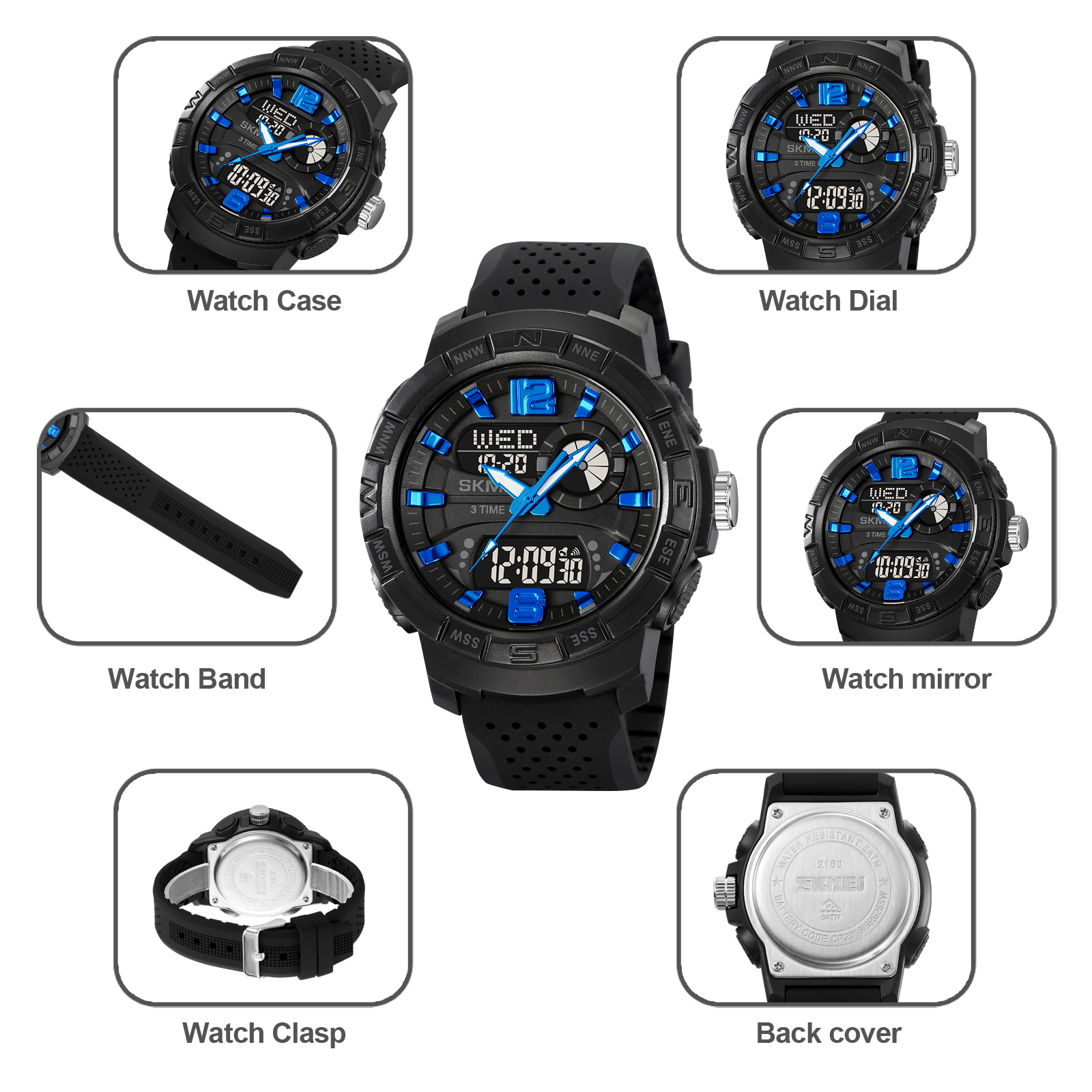 SKMEI 2163 SPORTS ANALOG DIGITAL WATCH