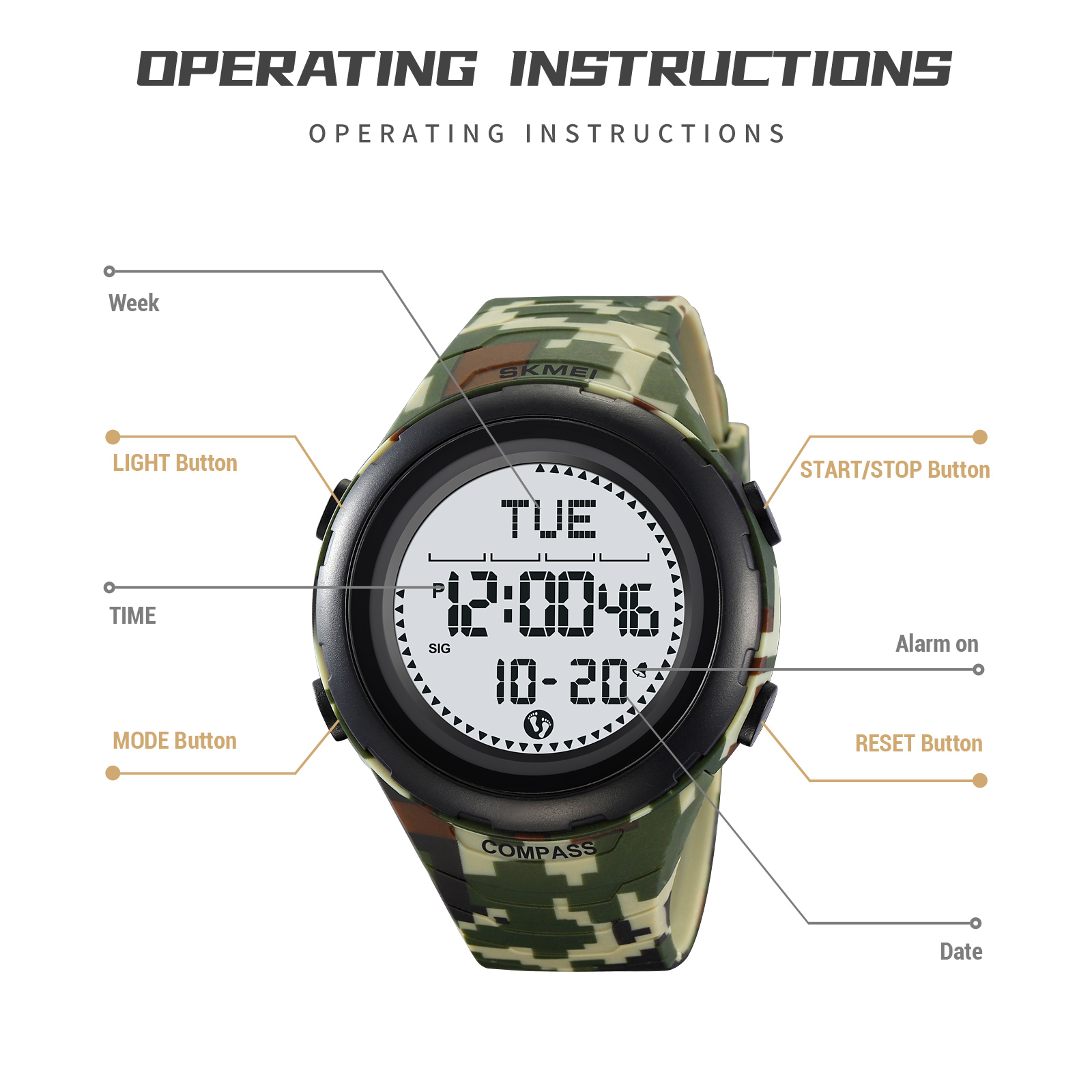 2166 skmei functional digital watch