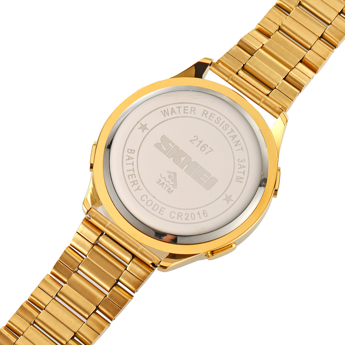 SKMEI 2167 STAINLESS STEEL BAND DIGITAL WATCH