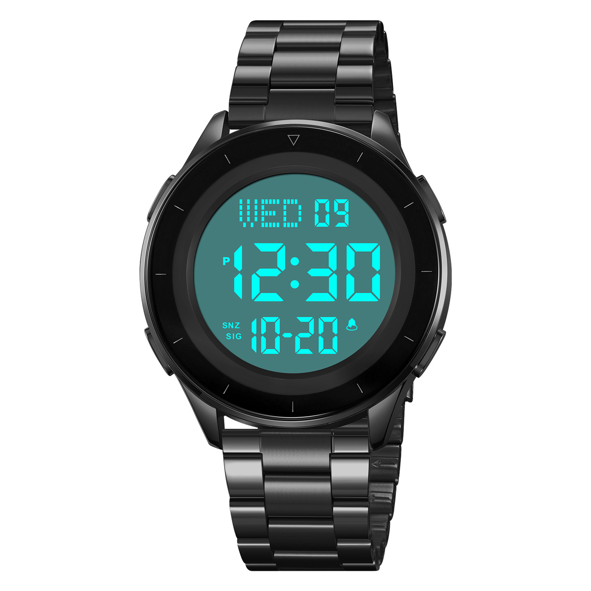 SKMEI 2167 STAINLESS STEEL BAND DIGITAL WATCH