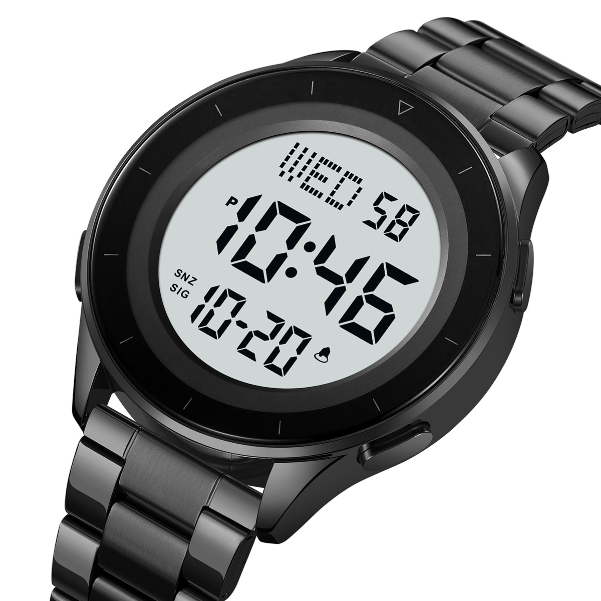 SKMEI 2167 STAINLESS STEEL BAND DIGITAL WATCH