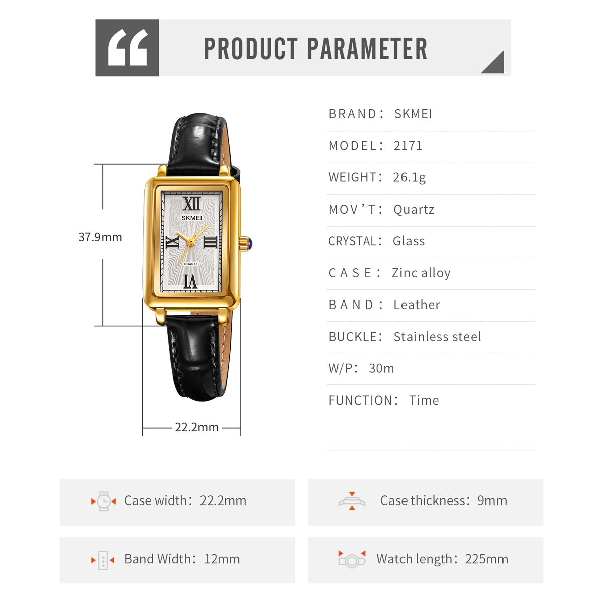 SKMEI 2171 LADY NEW DESIGN WATCH