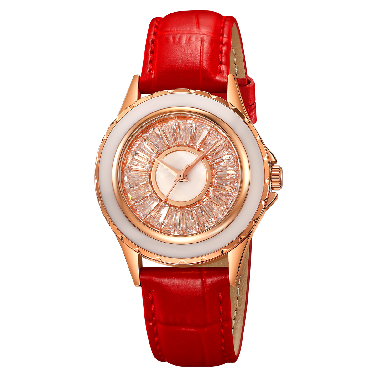 SKMEI 2172 Lady Fancy Leather Diamond Quartz Watches 