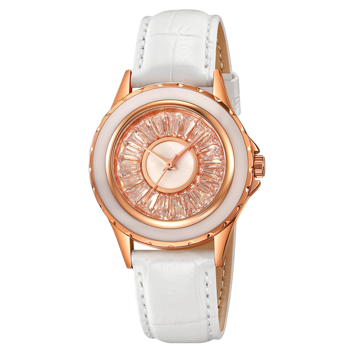 SKMEI 2172 Lady Fancy Leather Diamond Quartz Watches 