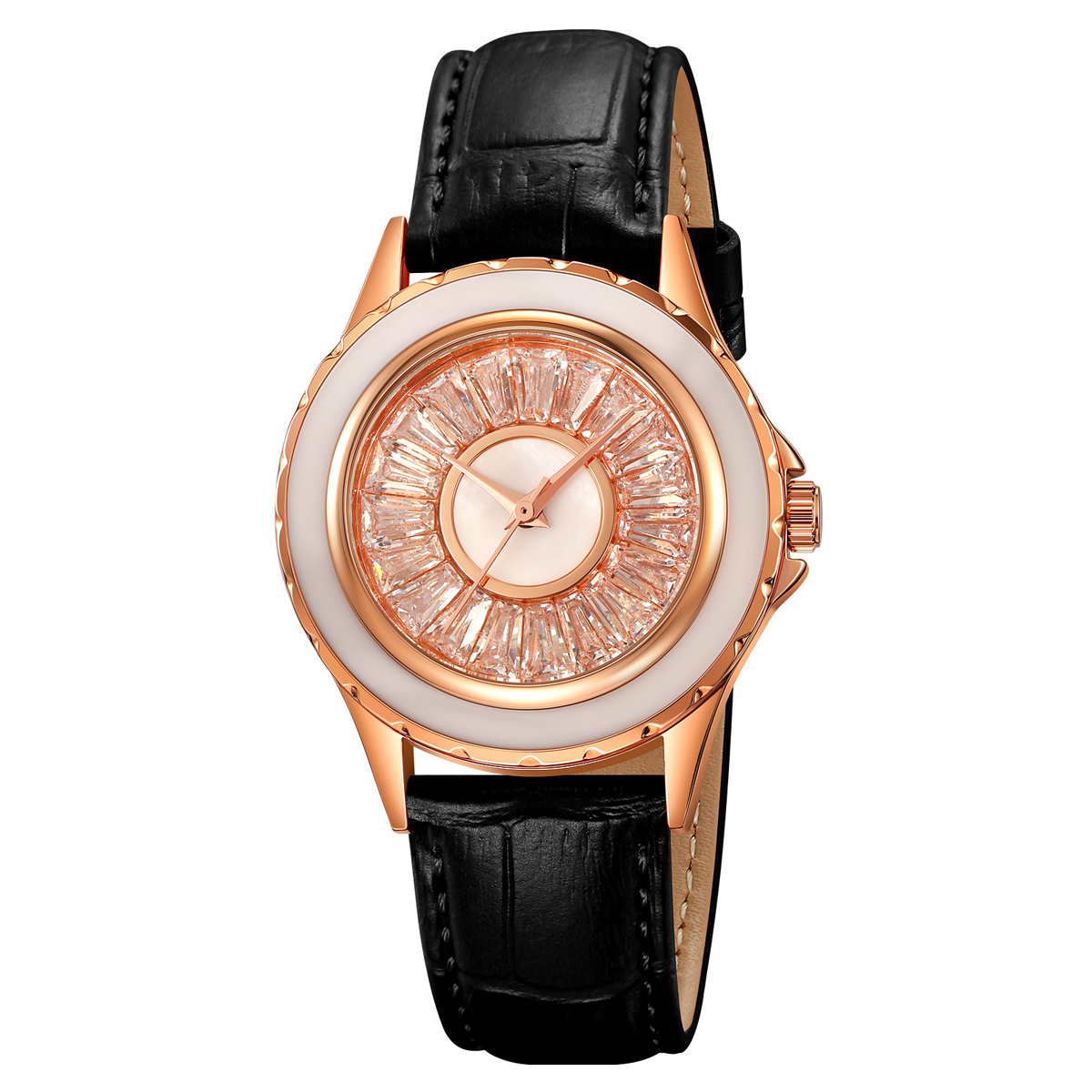 SKMEI 2172 Lady Fancy Leather Diamond Quartz Watches 