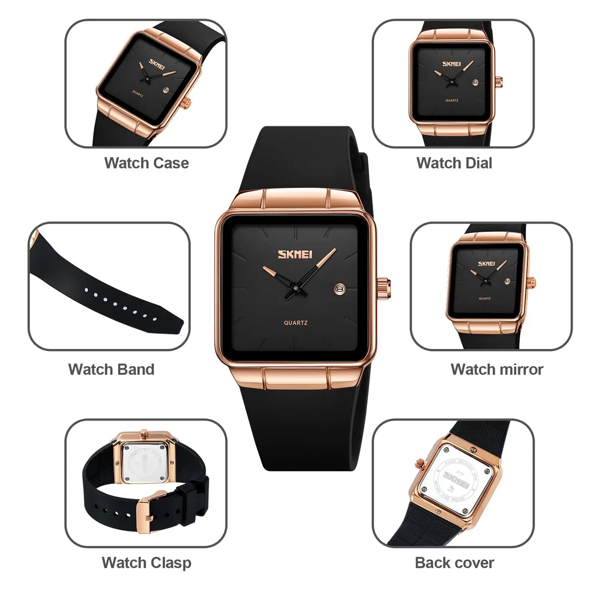 SKMEI 2173 WOMEN rectangle WATCHES