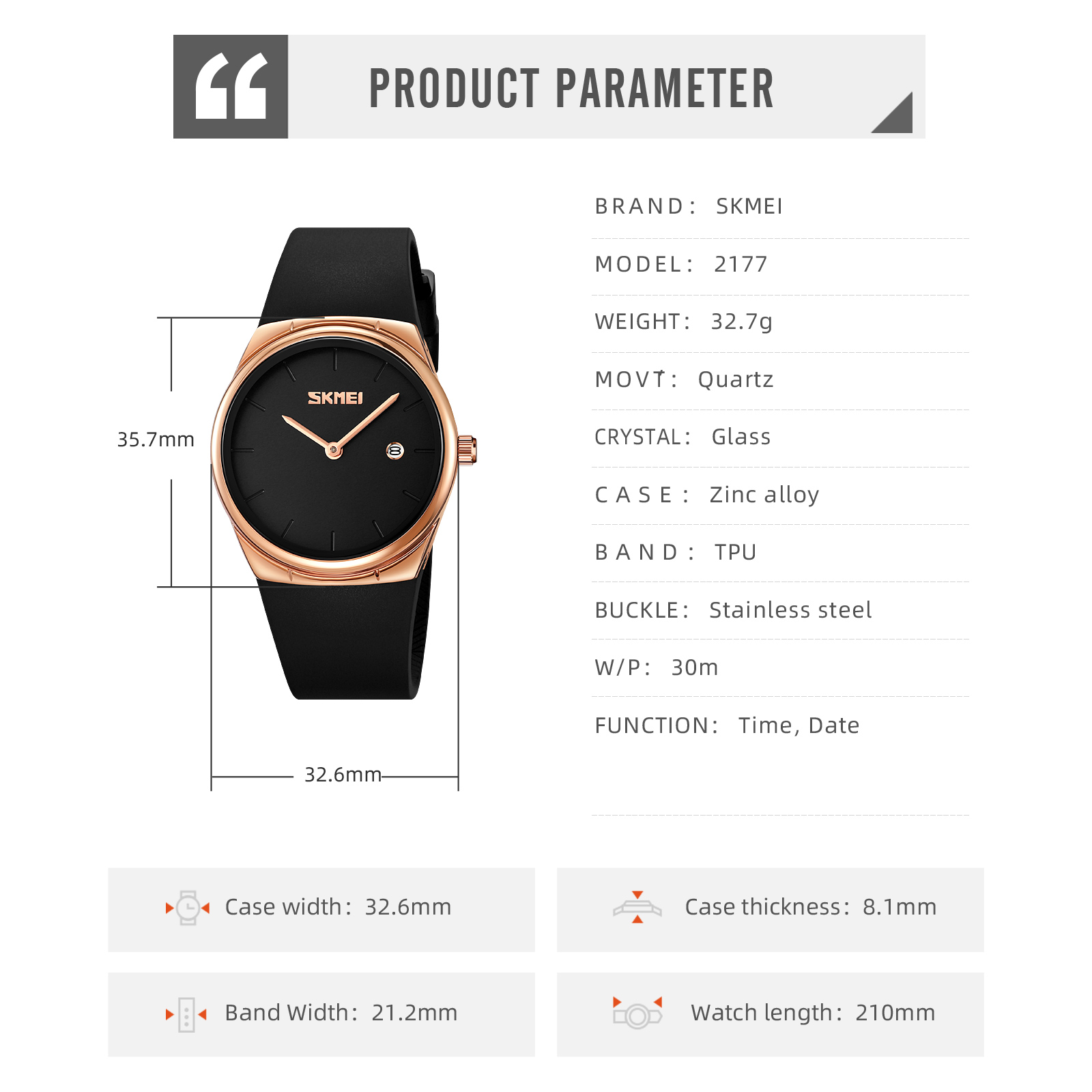 skmei 2177 simple fashion men watches