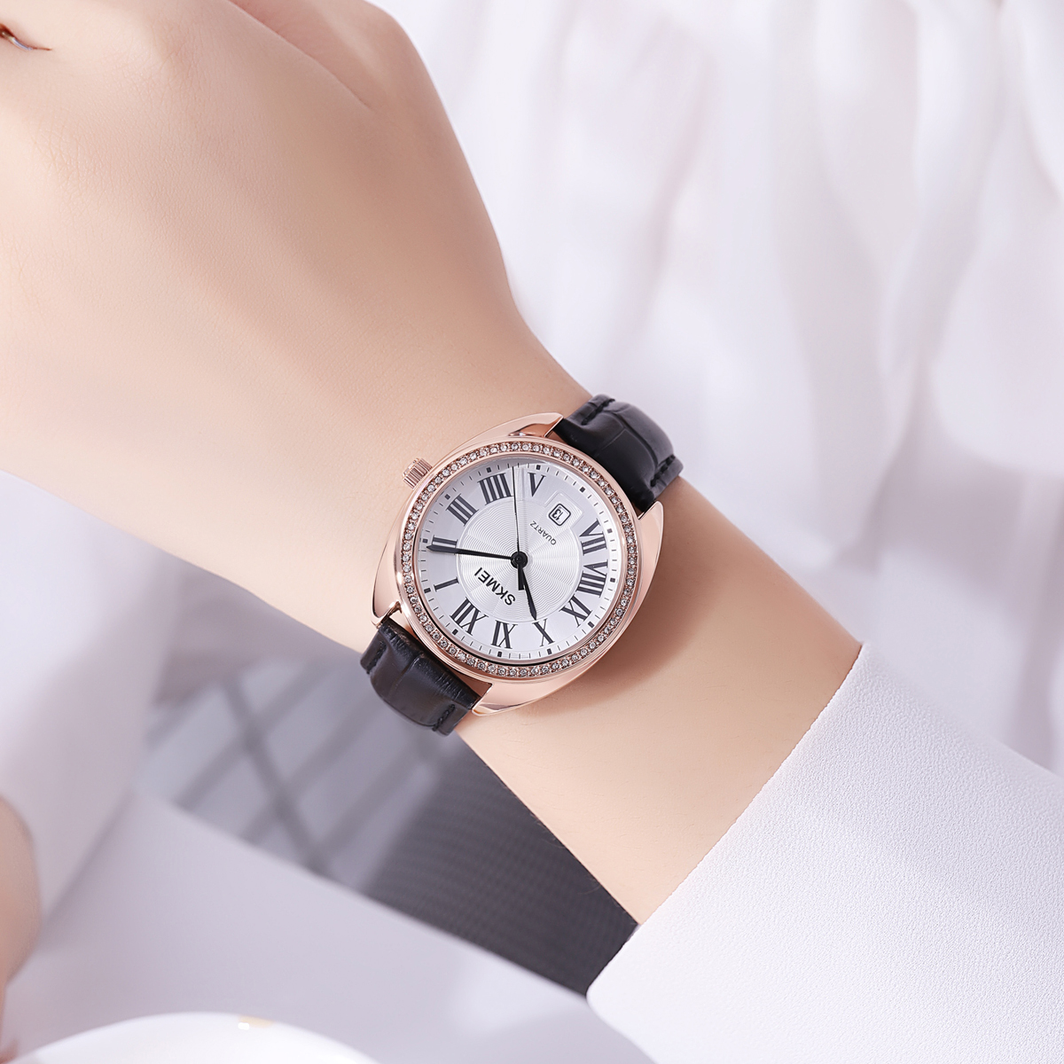 SKMEI 2183 LEATHER WOMEN WATCH