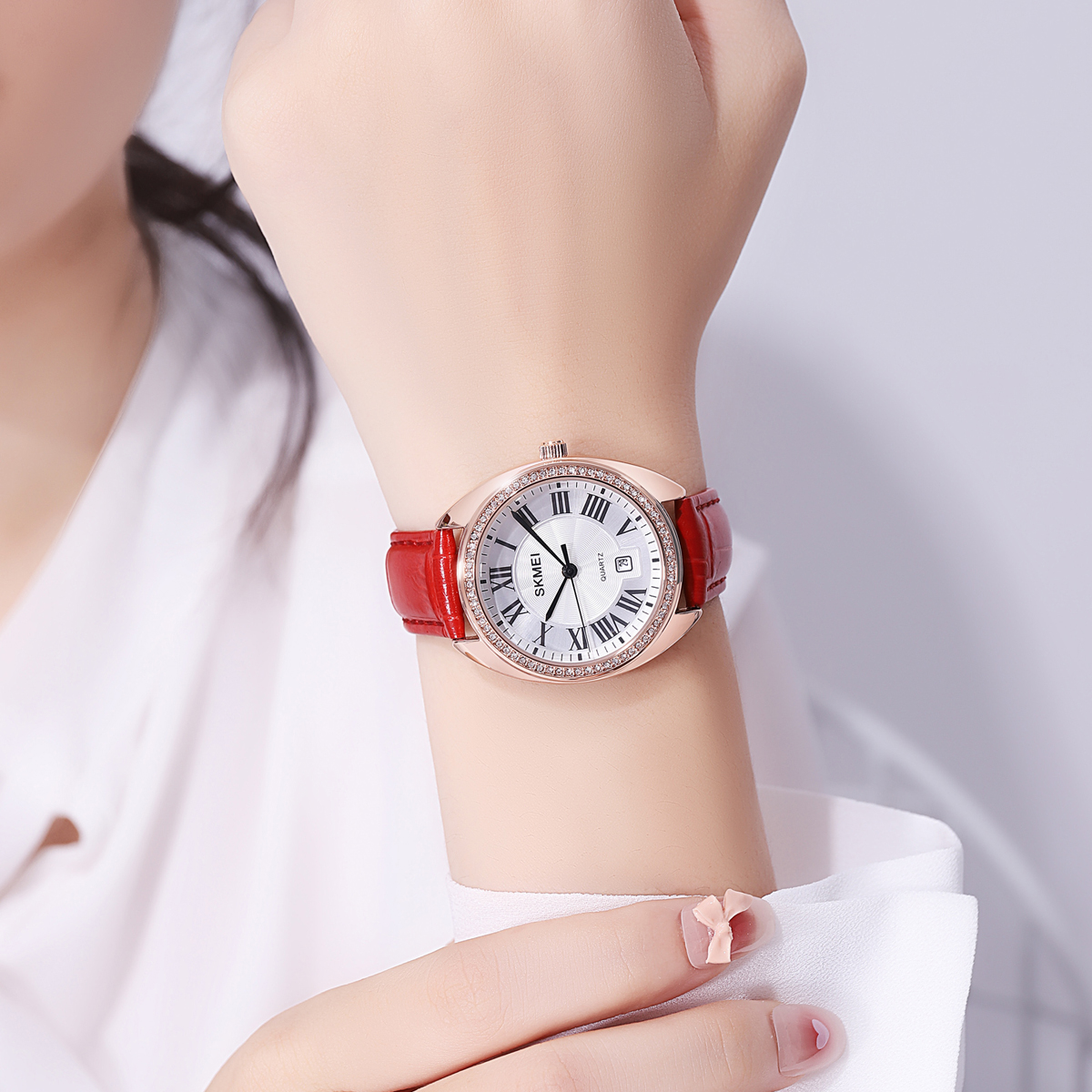 SKMEI 2183 LEATHER WOMEN WATCH