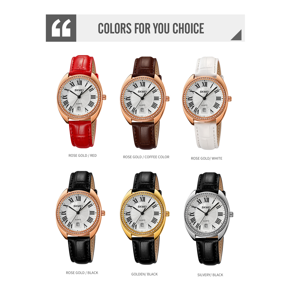 SKMEI 2183 LEATHER WOMEN WATCH