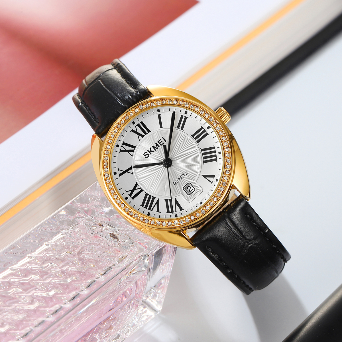 SKMEI 2183 LEATHER WOMEN WATCH