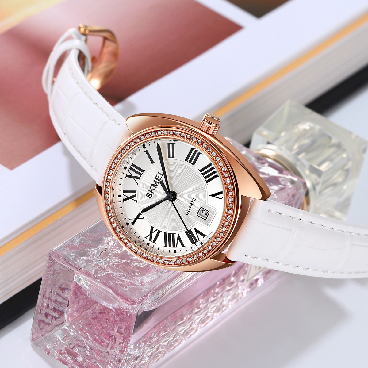 SKMEI 2183 LEATHER WOMEN WATCH