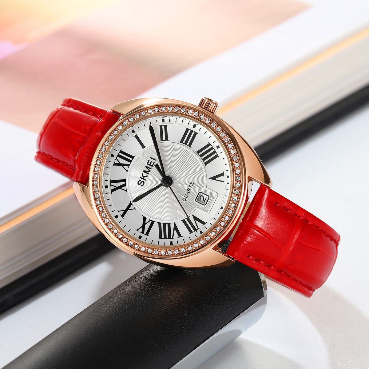 SKMEI 2183 LEATHER WOMEN WATCH