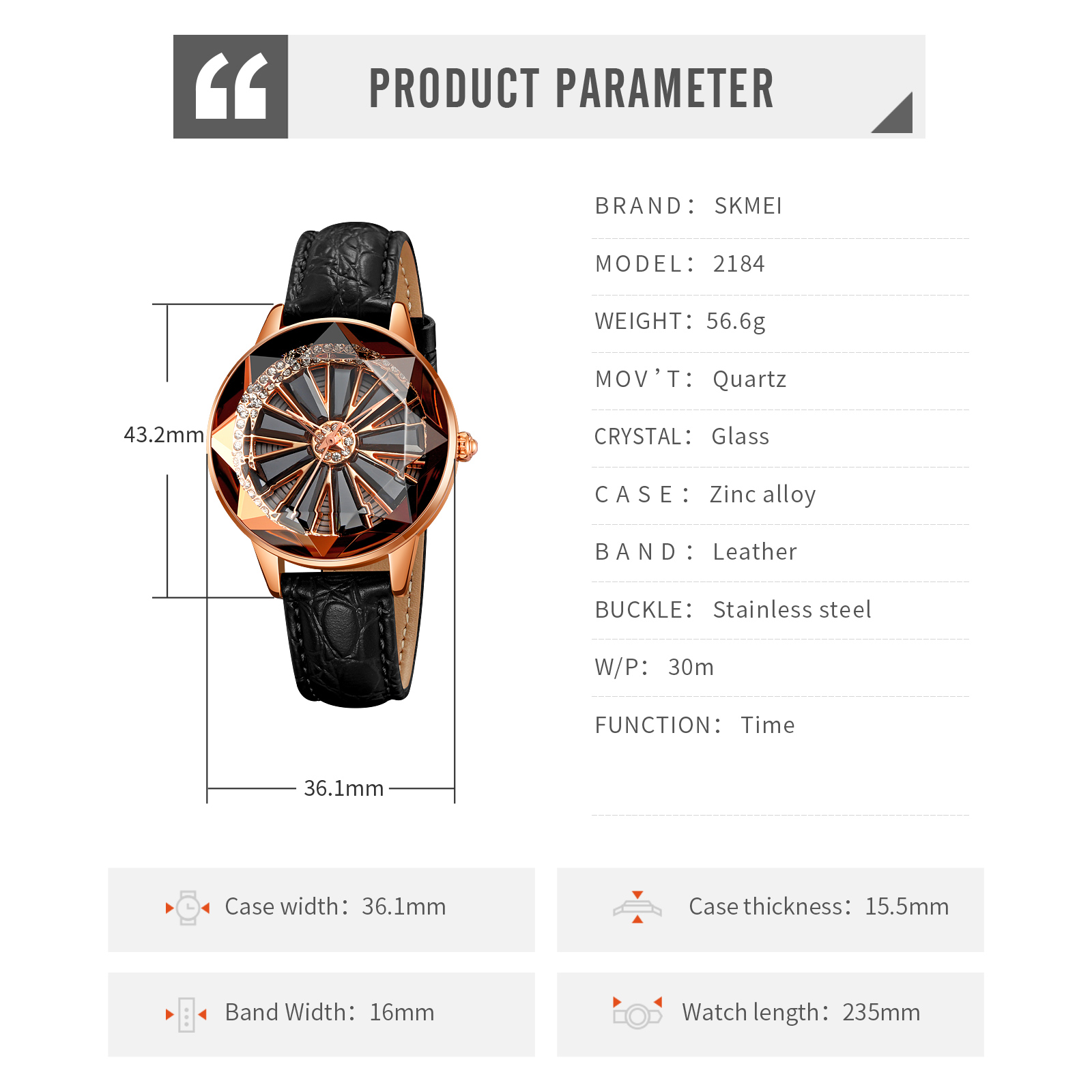 skmei 2184 woman fashion watches