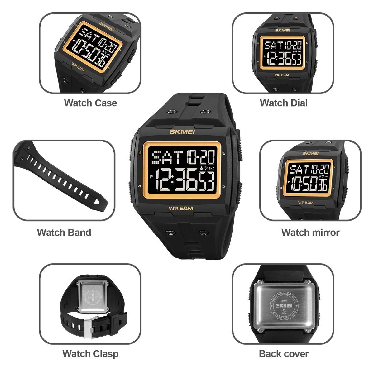 skmei 2186  army digital watch