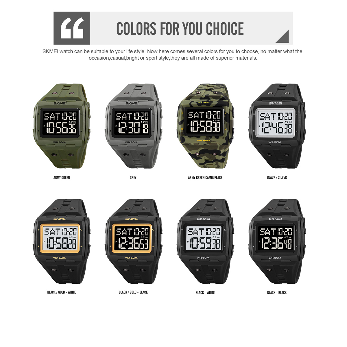 skmei 2186  army digital watch