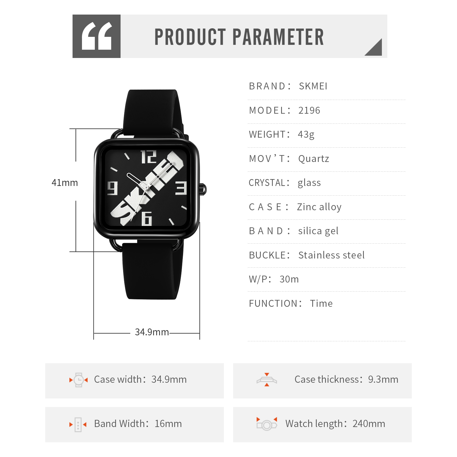 SKMEI 2196 promotion watches for lady