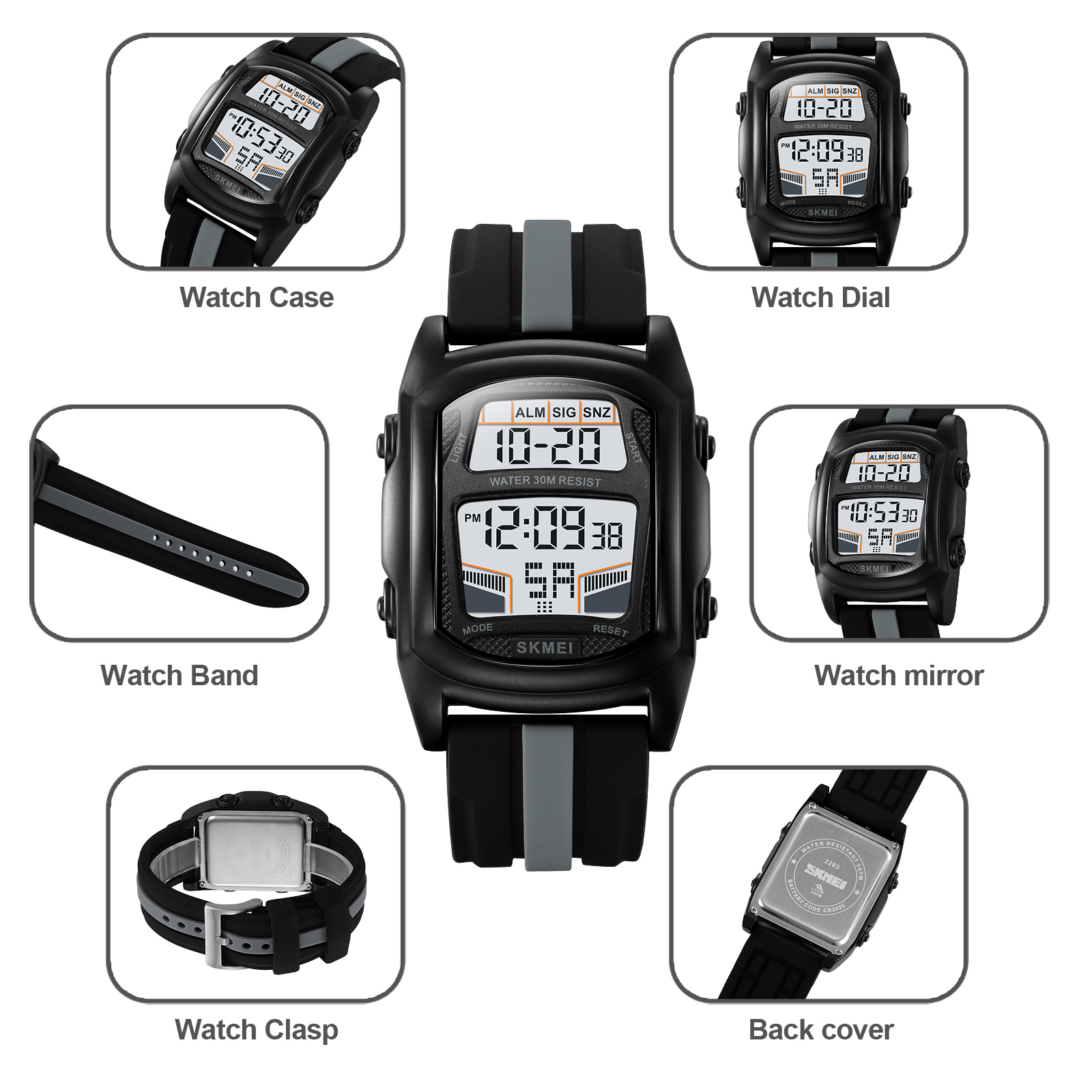SKMEI 2203 SPORT DIGITAL WATCH