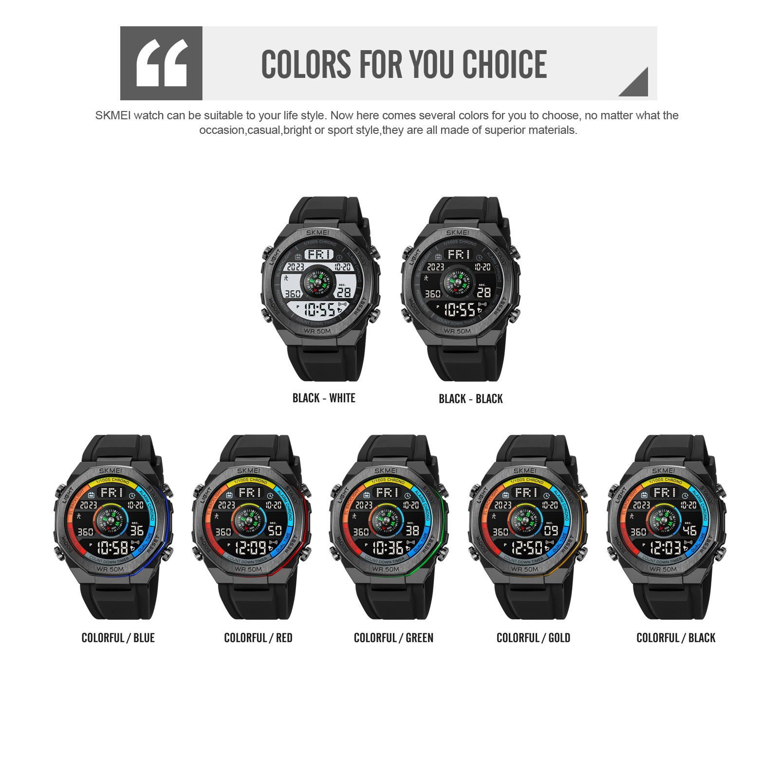 SKMEI 2209 Compass Watch