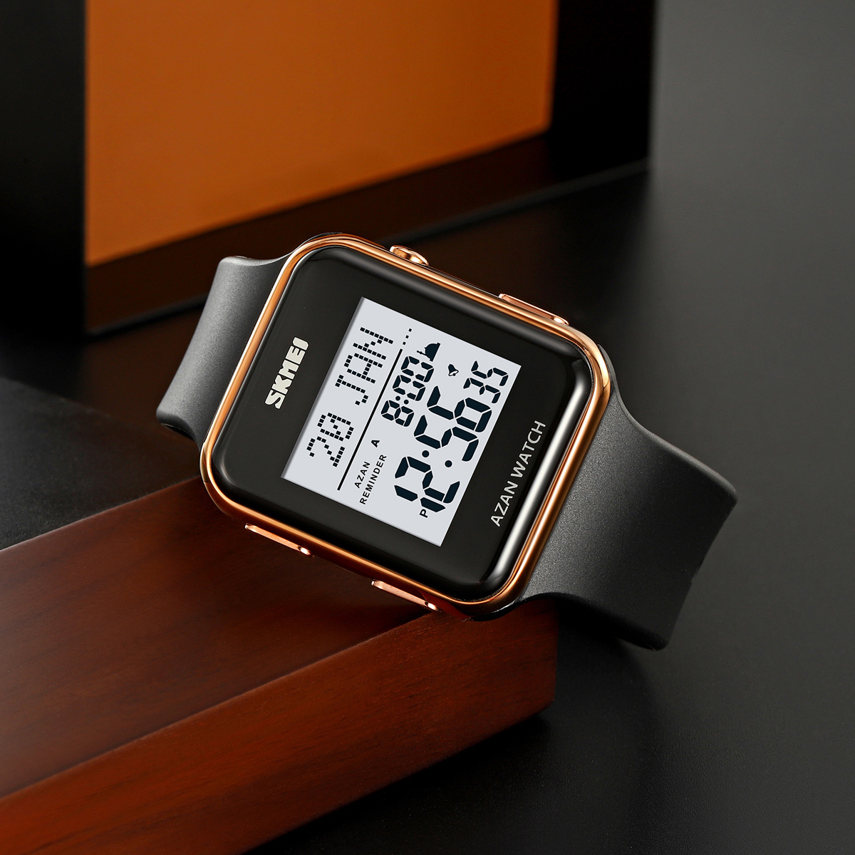 SKMEI 2211 square Sports Digital Oem logo Digital Muslim Prayer Watch