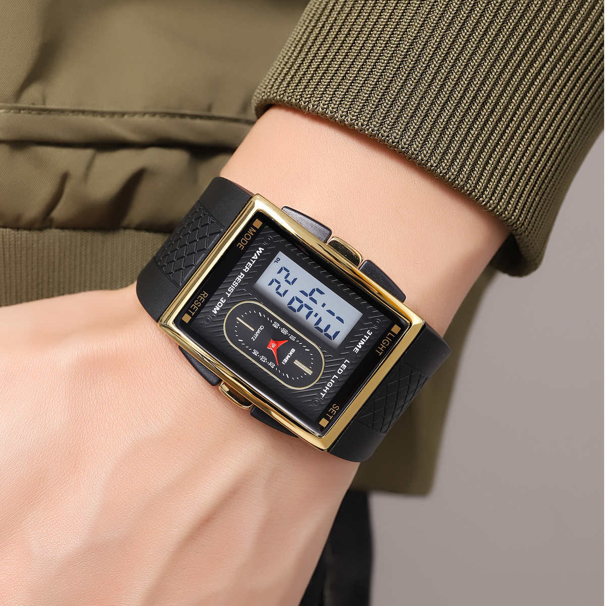 Skmei 2213 Outdoor Sports Square Men's Electronic Watch