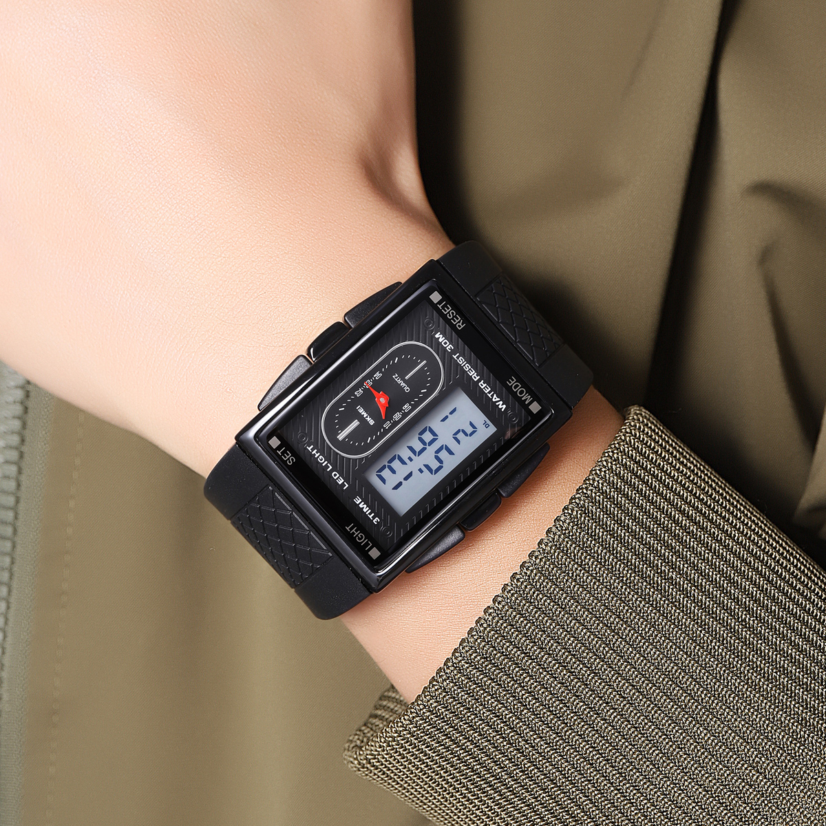 Skmei 2213 Outdoor Sports Square Men's Electronic Watch