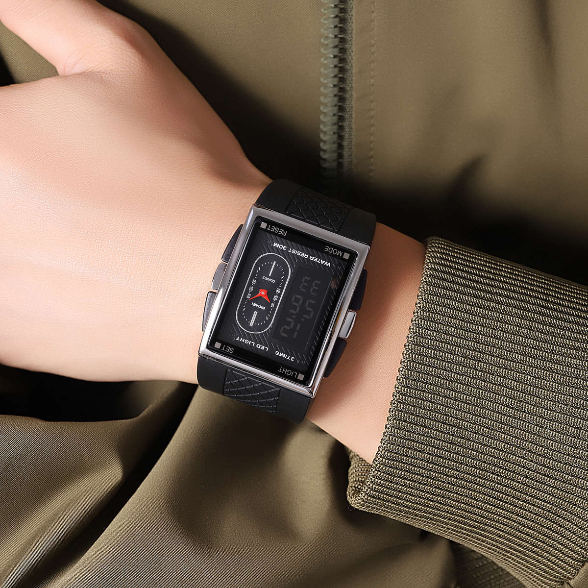 Skmei 2213 Outdoor Sports Square Men's Electronic Watch