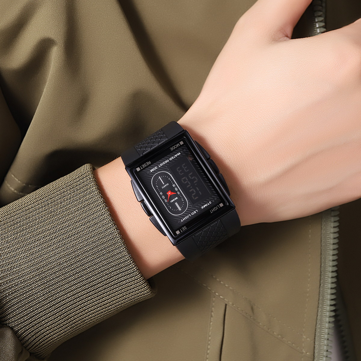 Skmei 2213 Outdoor Sports Square Men's Electronic Watch