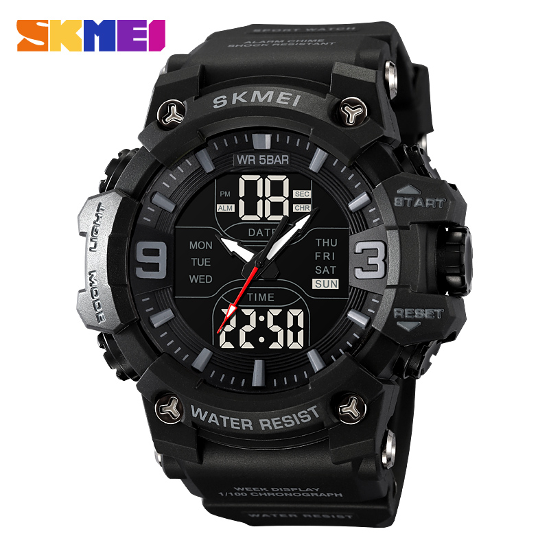 SKMEI 2222 ANALOGUE DIGITAL WATCH