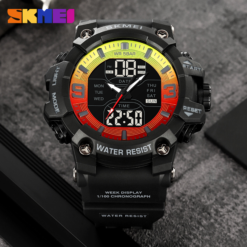 SKMEI 2222 ANALOGUE DIGITAL WATCH