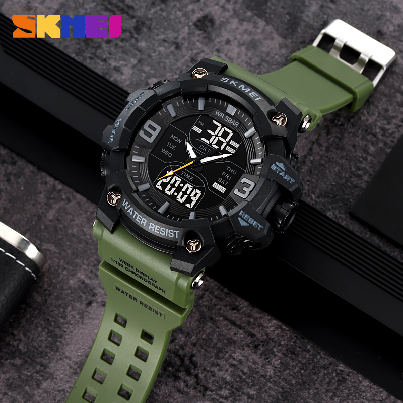 SKMEI 2222 ANALOGUE DIGITAL WATCH