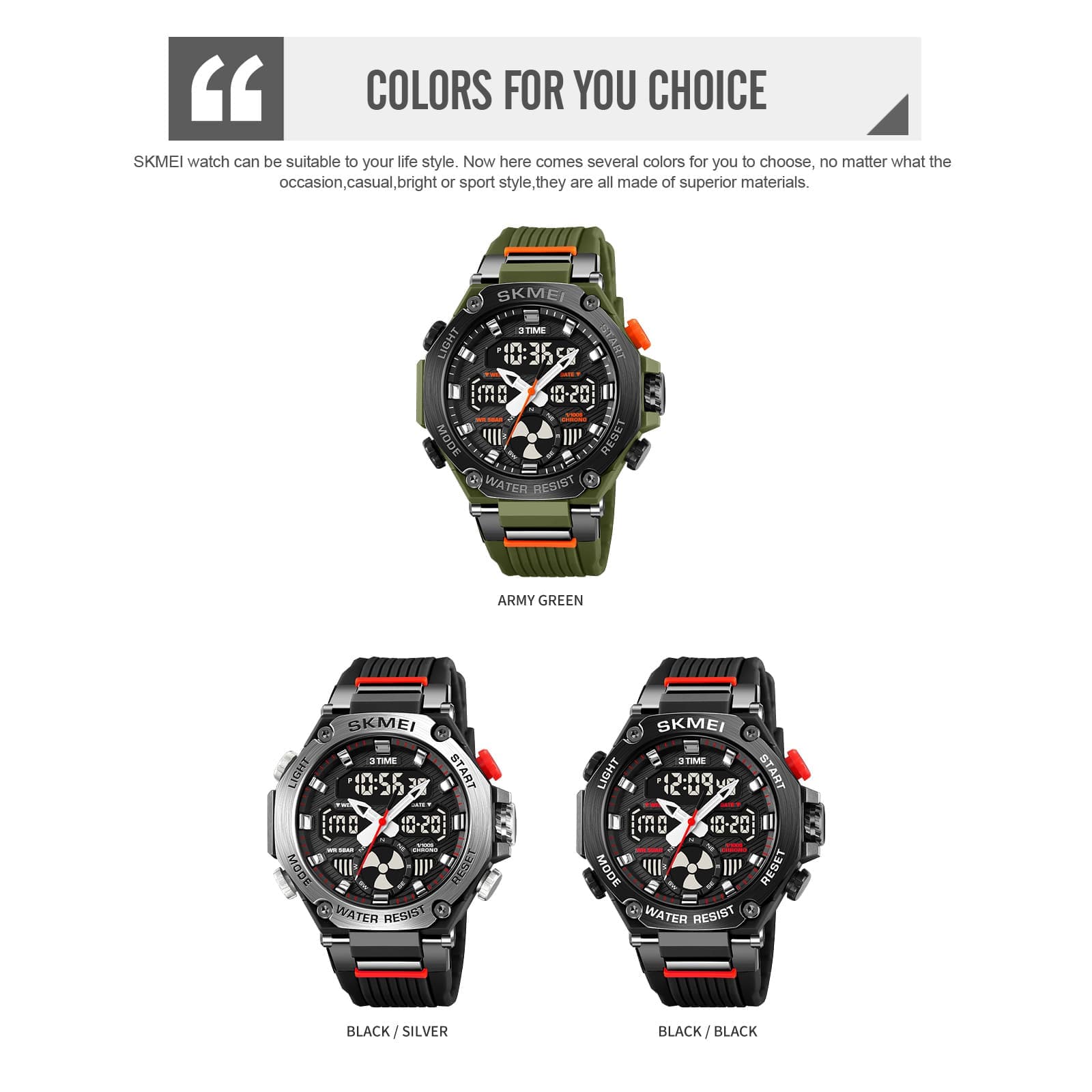 skmei 2223 new sports time digital watch