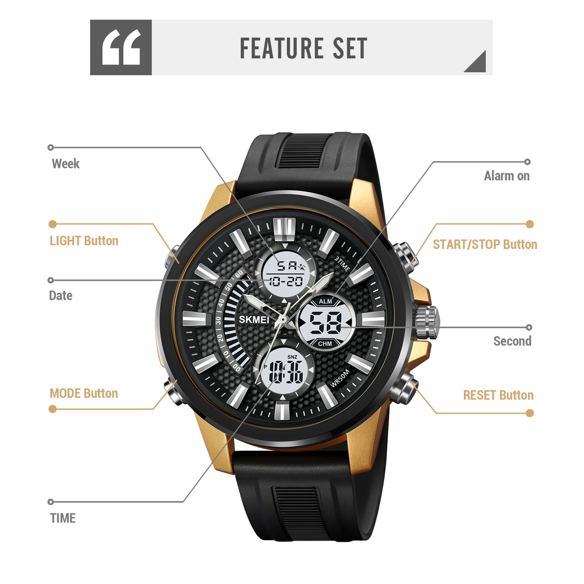 skmei 2235 Dual display digital watch