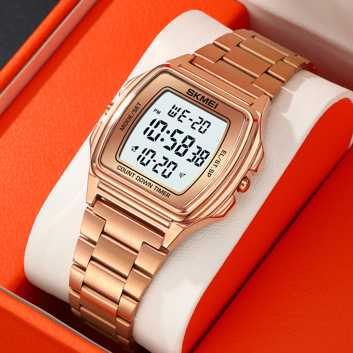 Men Digital Watch Skmei 2239 Stainless Steel Strap