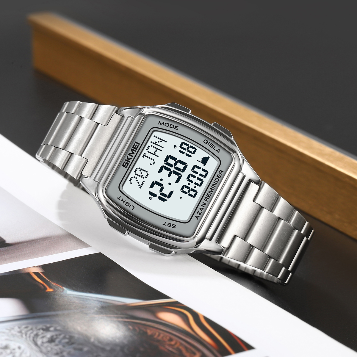 SKMEI 2240 Bookmark Qibla Direction Compass Watch