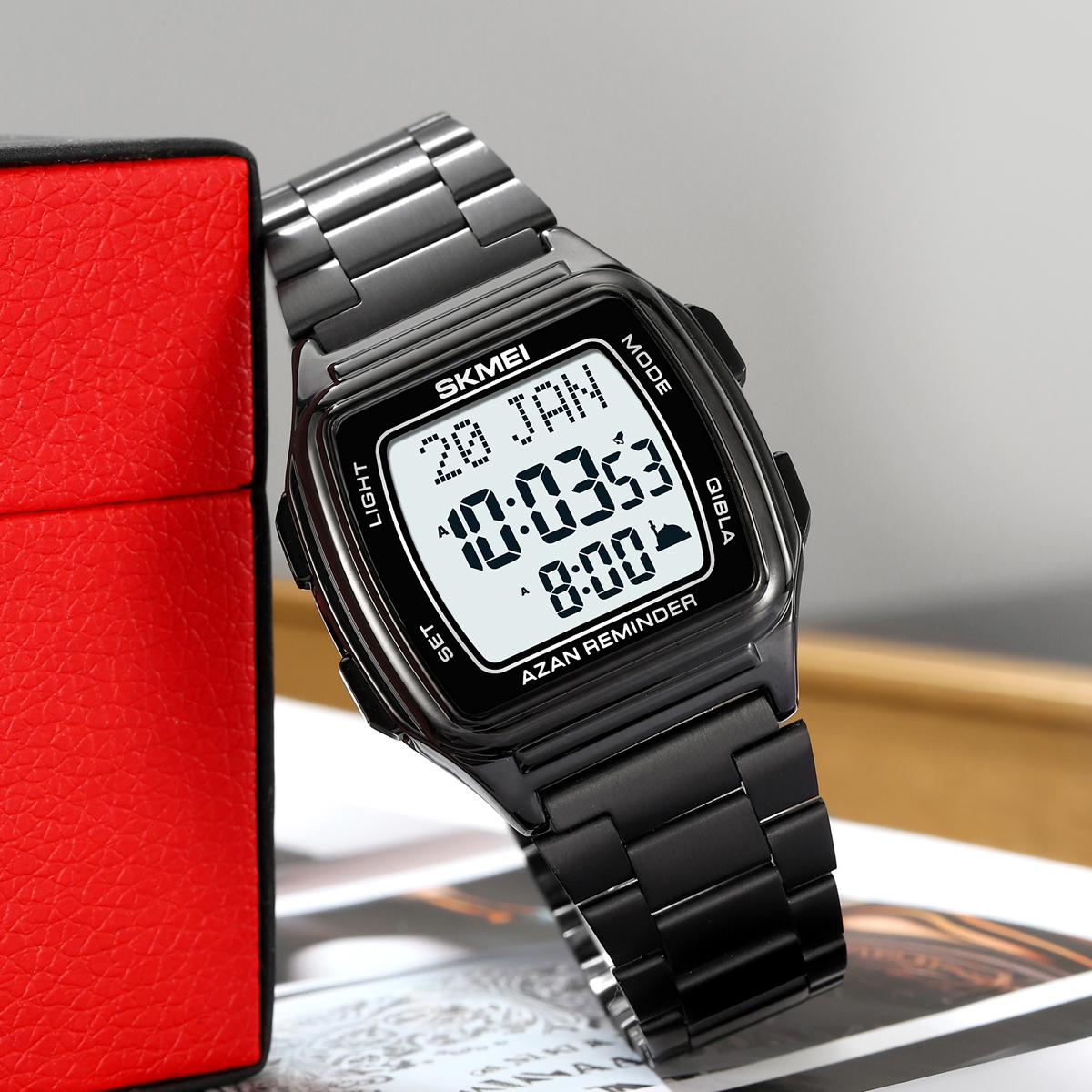 SKMEI 2240 Bookmark Qibla Direction Compass Watch