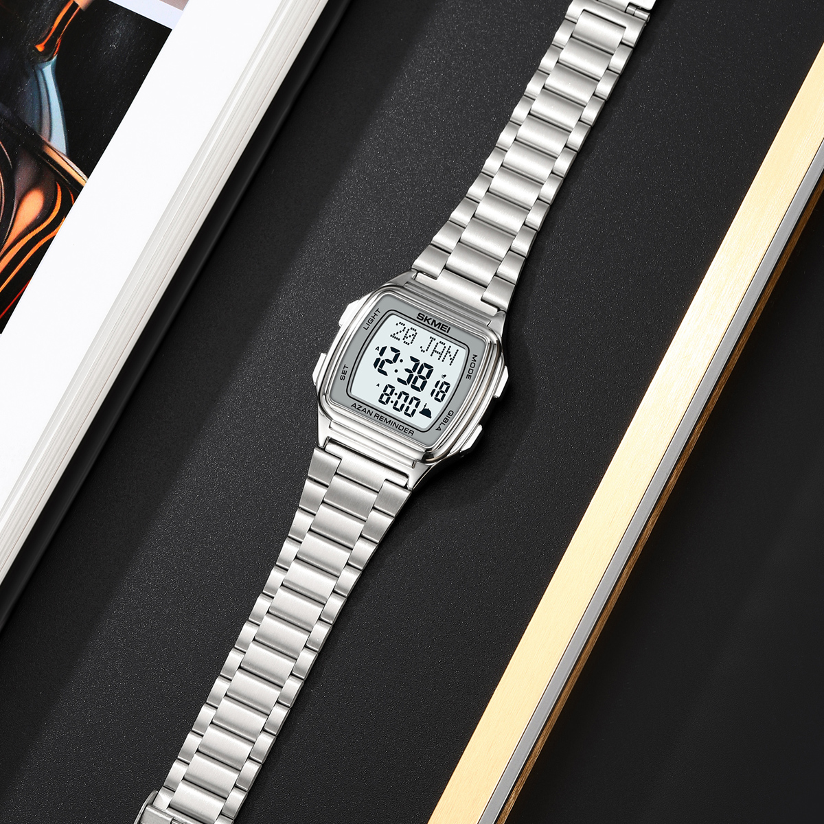 SKMEI 2240 Bookmark Qibla Direction Compass Watch