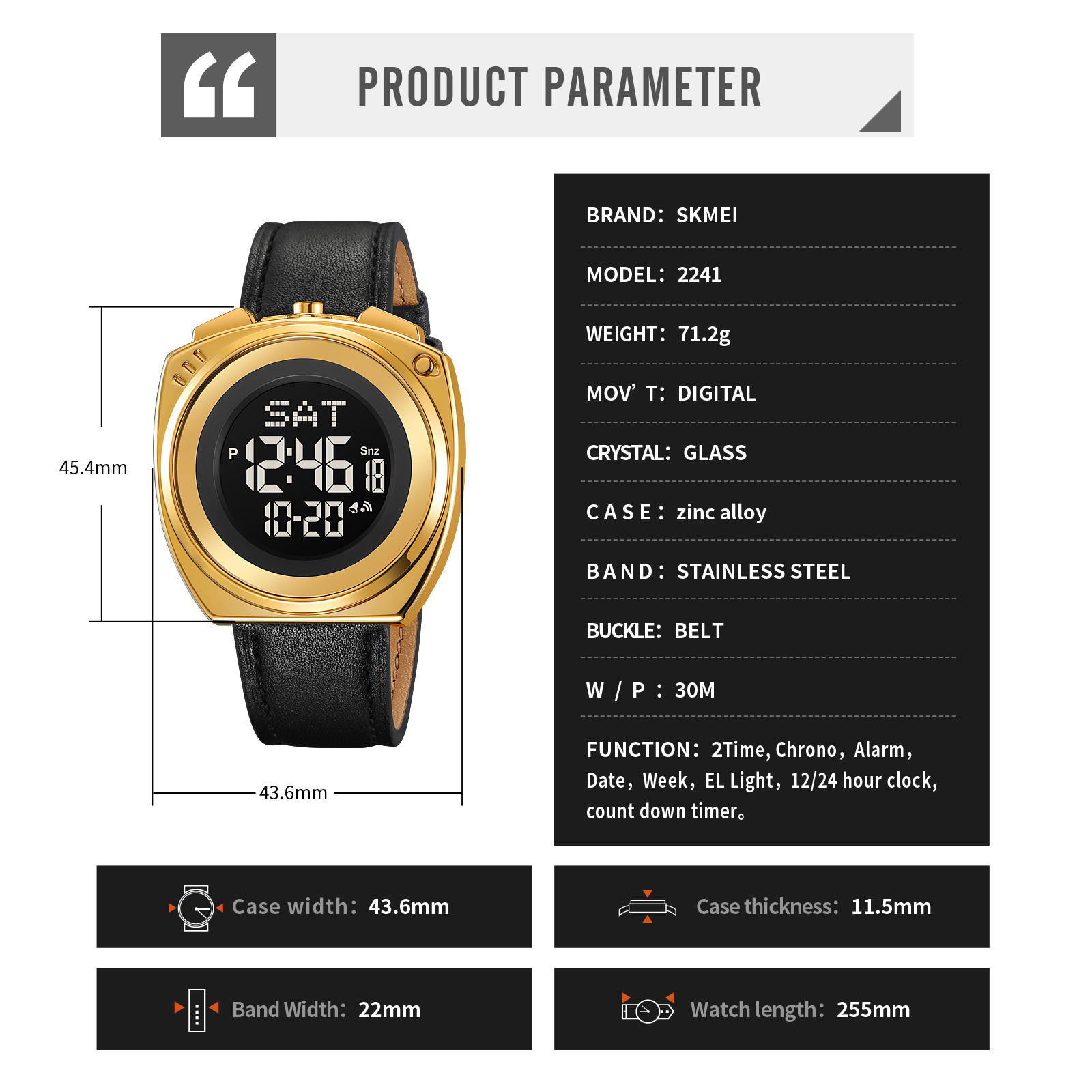 2241 skmei Electronic watch