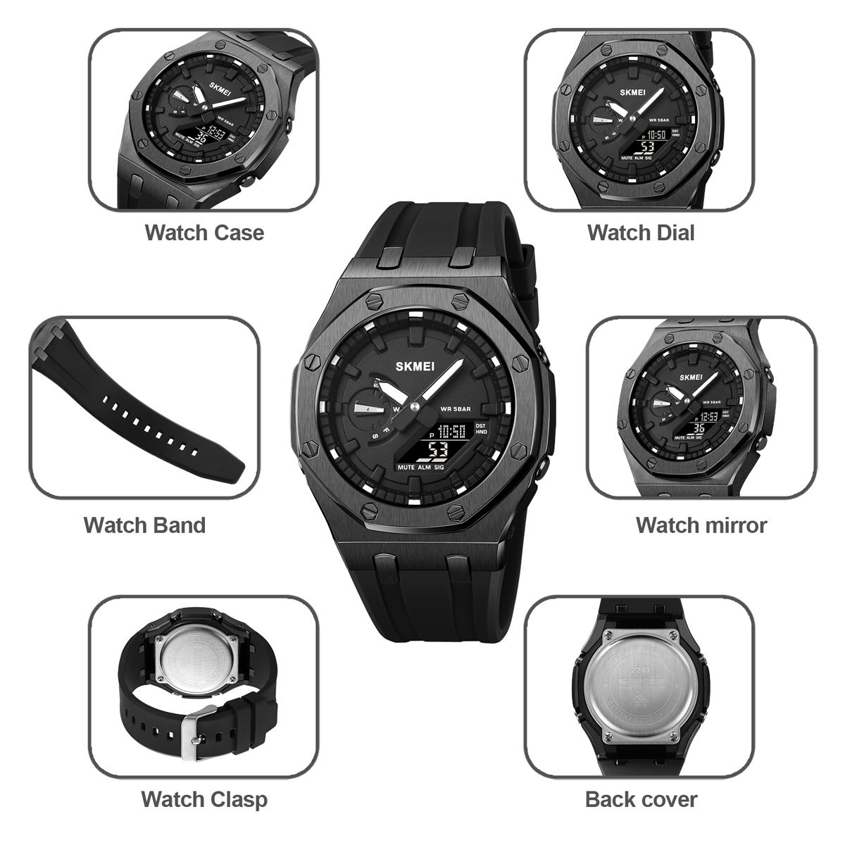 SKMEI 2243 Dual display electronic watch