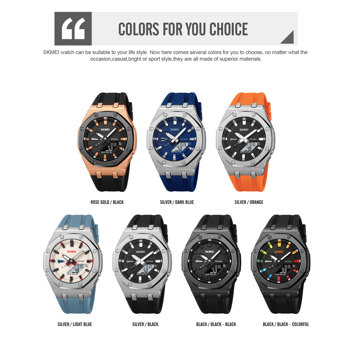 SKMEI 2243 Dual display electronic watch