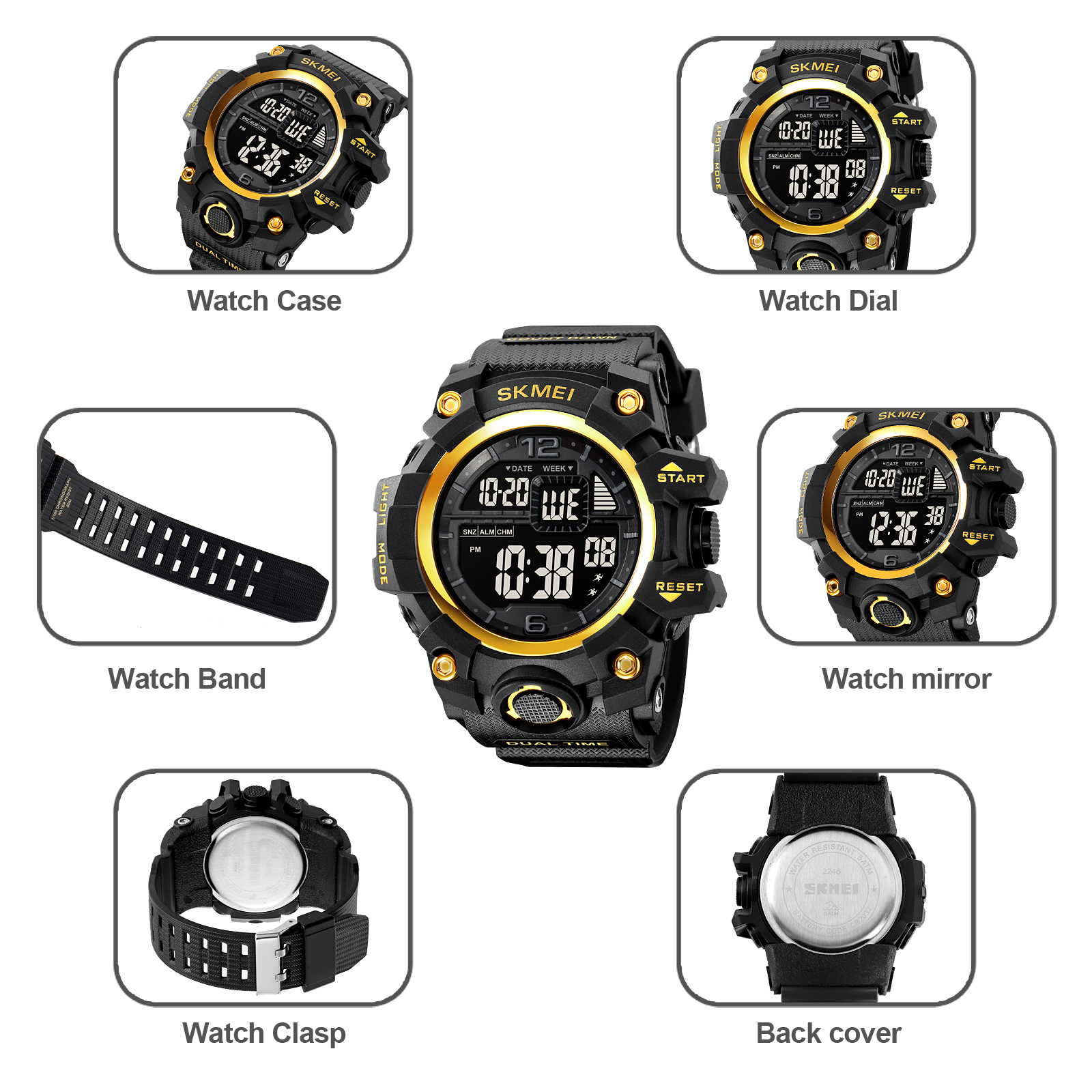 SKMEI 2245 DIGITAL DISPLAY WATCH