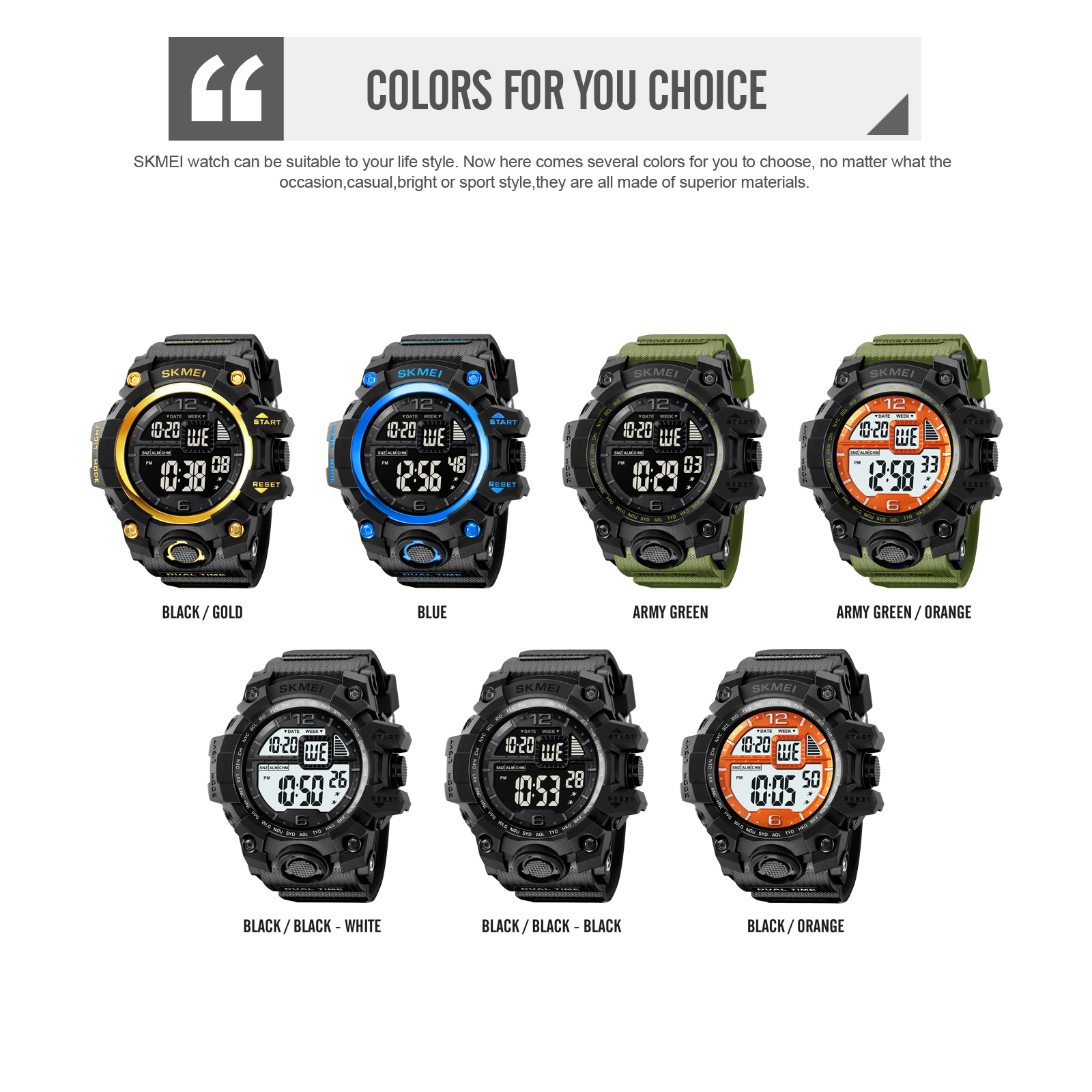 SKMEI 2245 DIGITAL DISPLAY WATCH