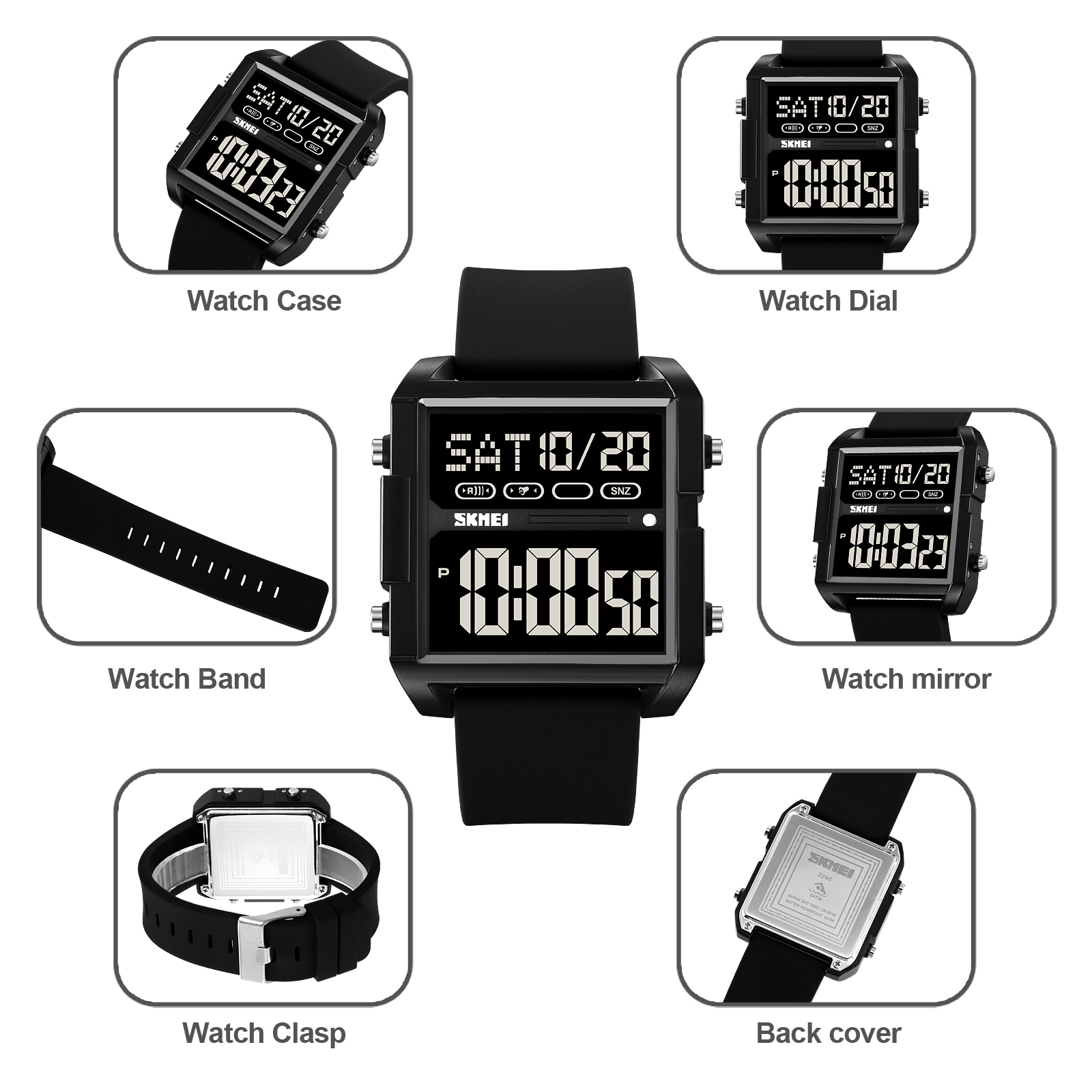 skmei 2246 square digital watches