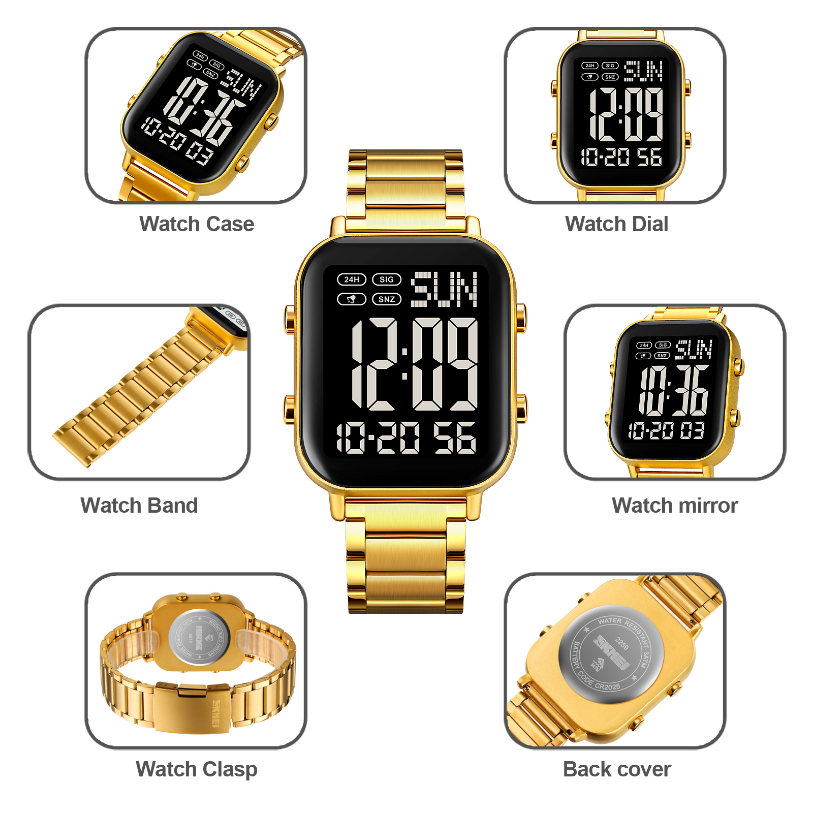 SKMEI 2259 steel digital watch