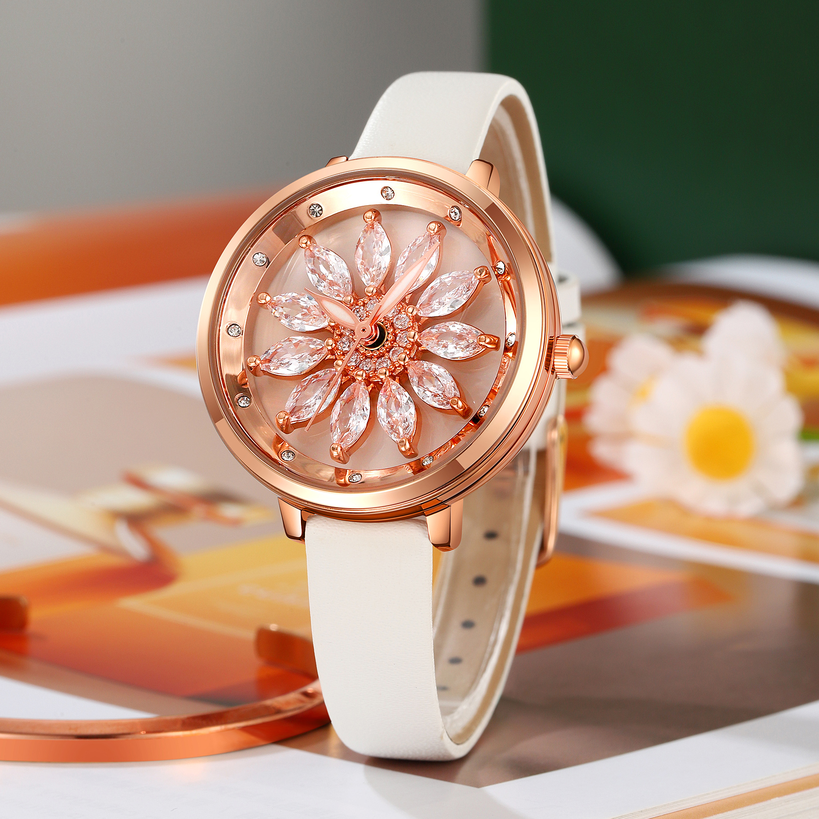 skmei 2268 fashion flower women wristwatch