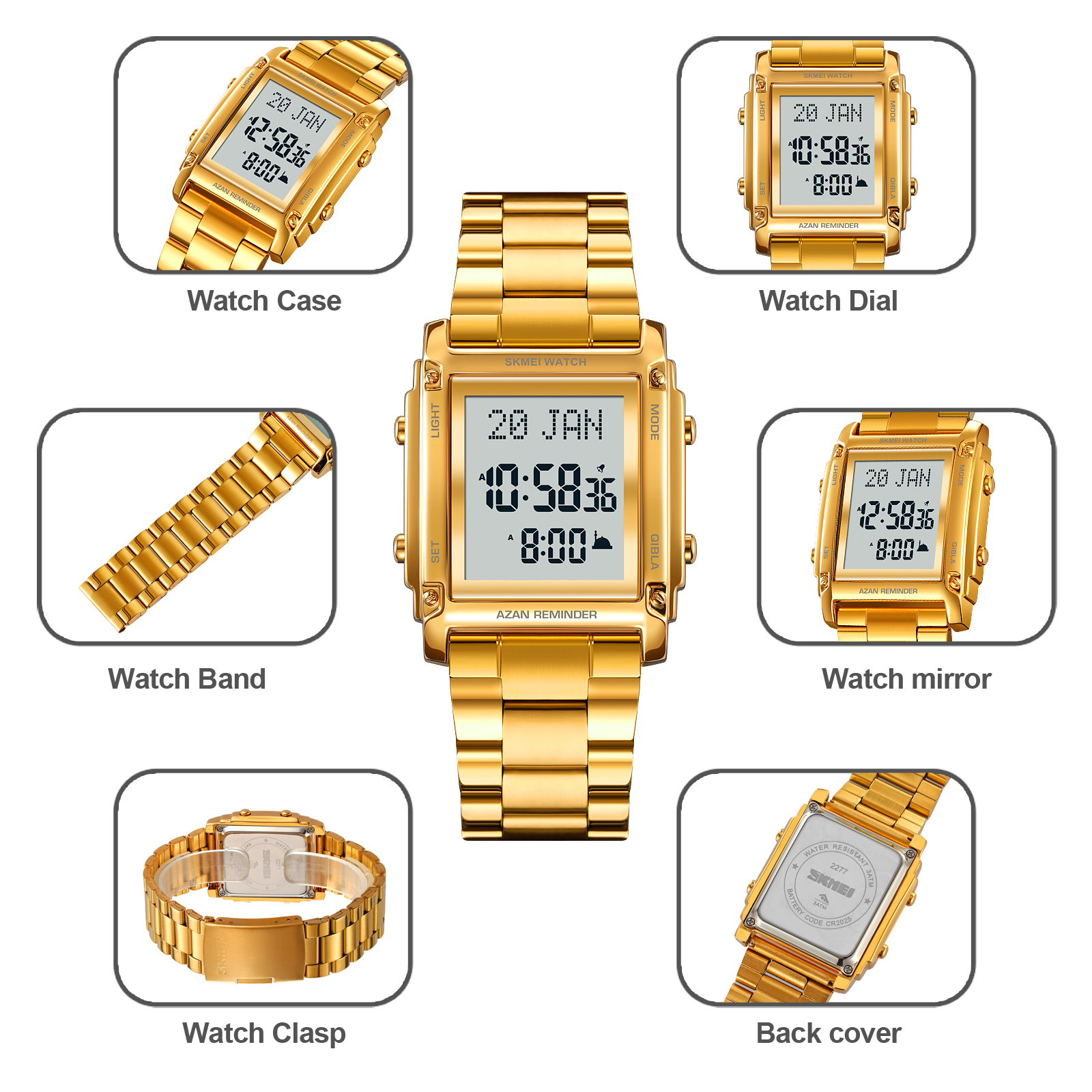 SKMEI 2277 azan watch muslim