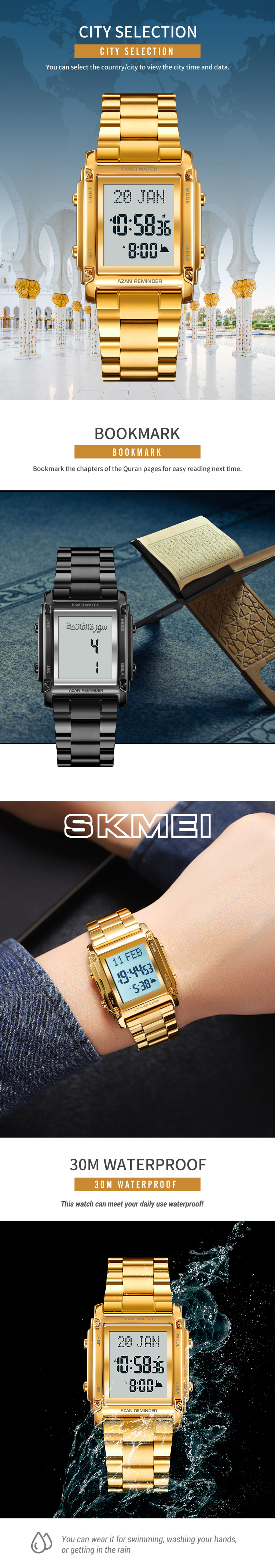 SKMEI 2277 Azan Muslim Watch Urbanglam Scents