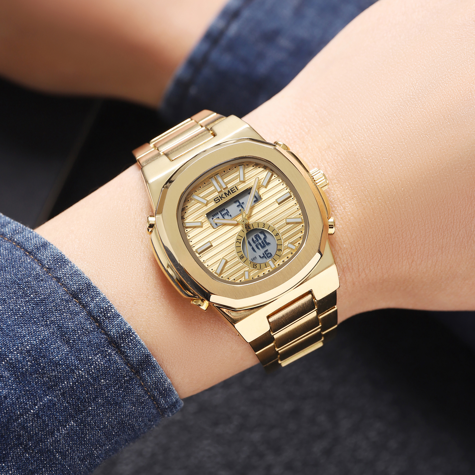 skmei 2279 metal digital fashion watch