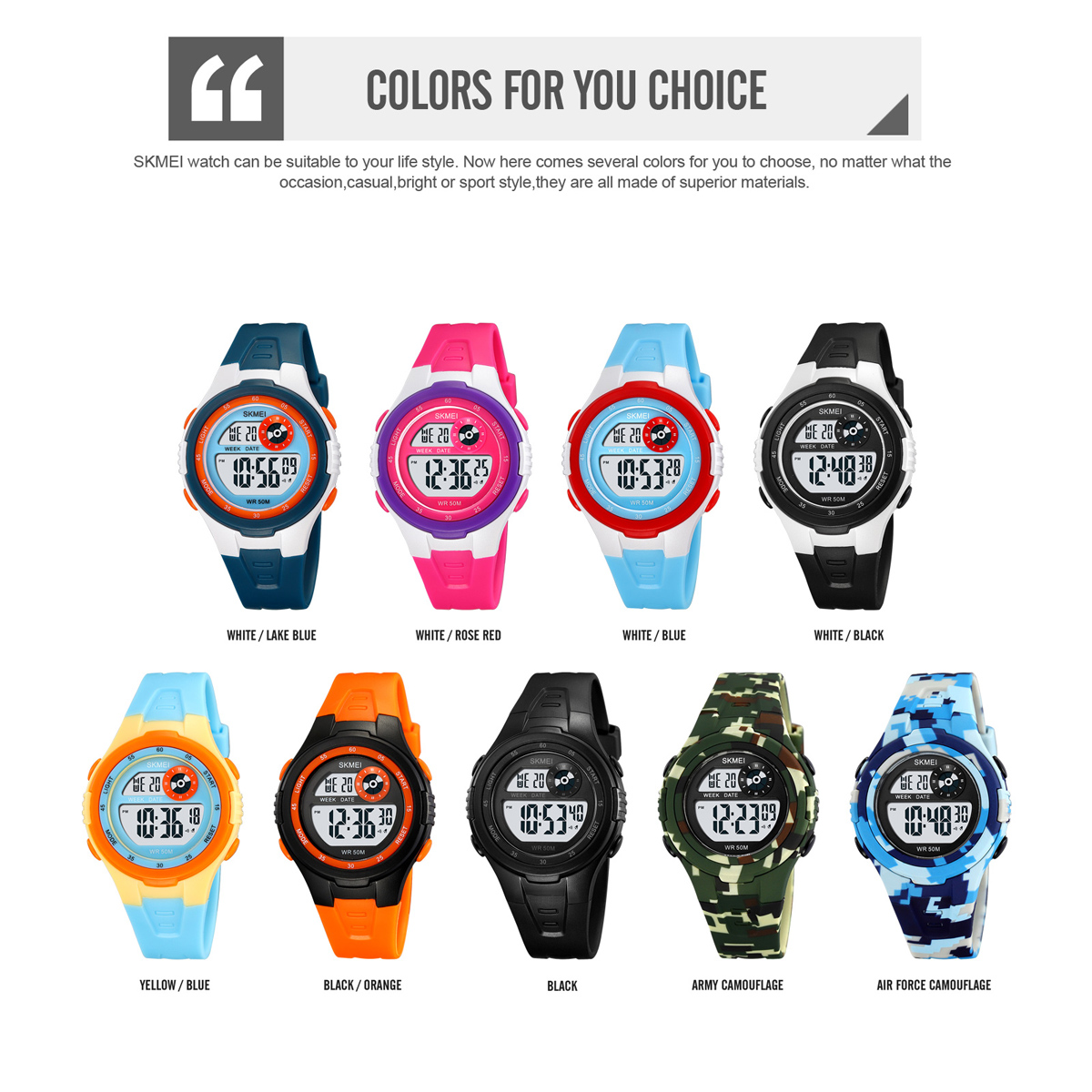 SKMEI 2280 Fancy Wrist Watches Waterproof Gift Kids